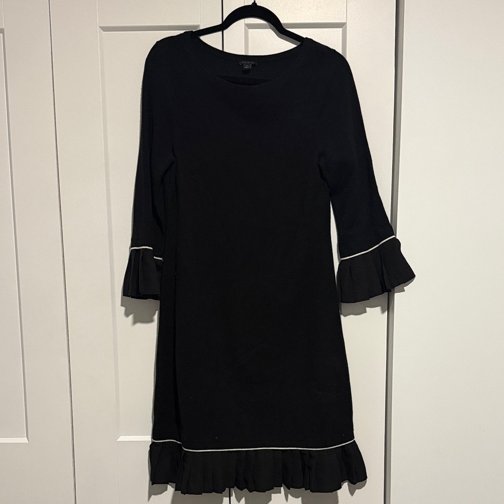 Elegant Black Dress with Ruffle Details